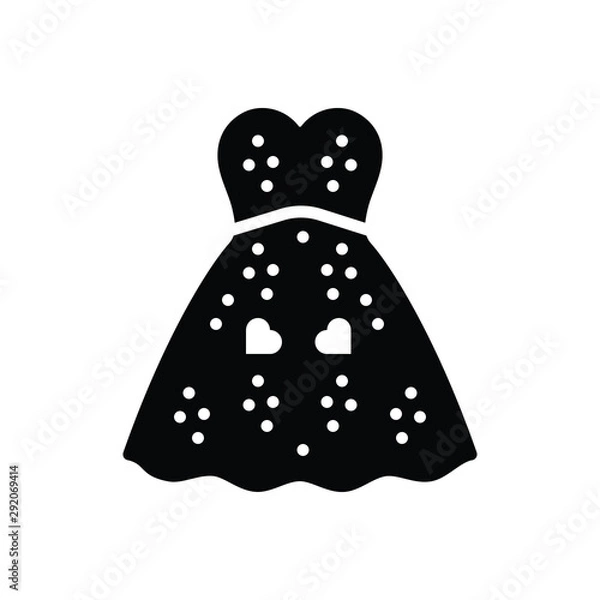 Obraz Black solid icon for dress fun 