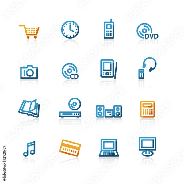 Obraz contour e-commerce icons