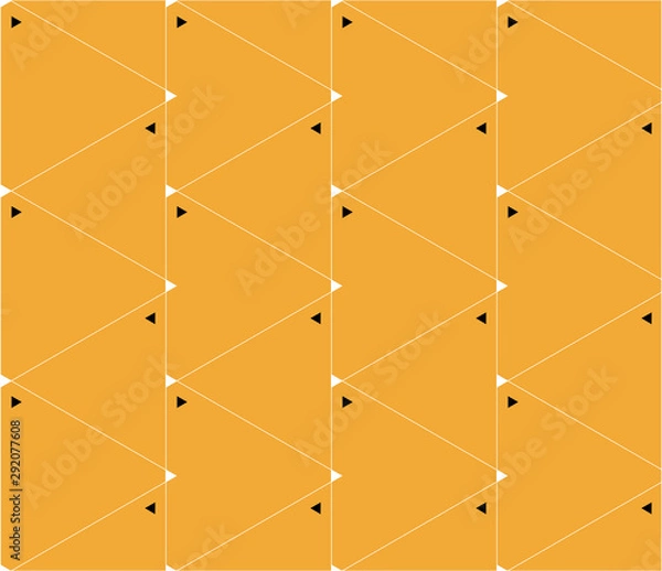 Fototapeta The yellow triangle pattern background