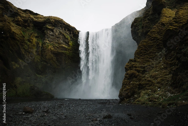 Fototapeta waterfall in mountains