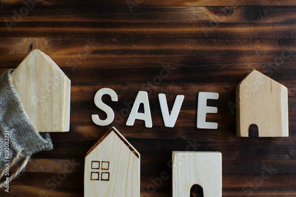 Obraz The save word on old wood.