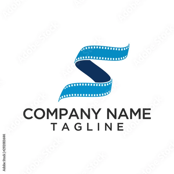 Obraz S roll film logo vector