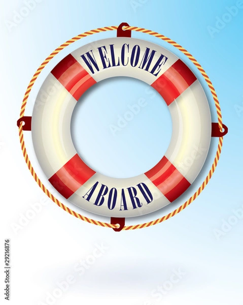 Obraz Welcome aboard Life buoy