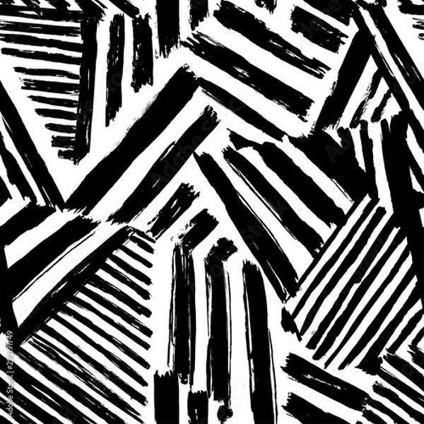 Obraz Dazzle camouflage seamless abstract pattern