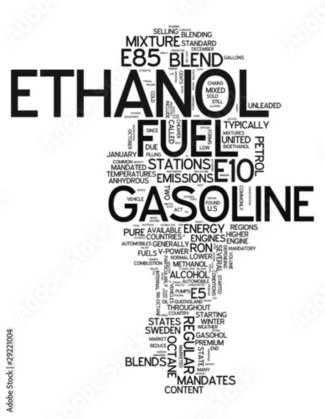 Obraz Word Cloud "Ethanol"