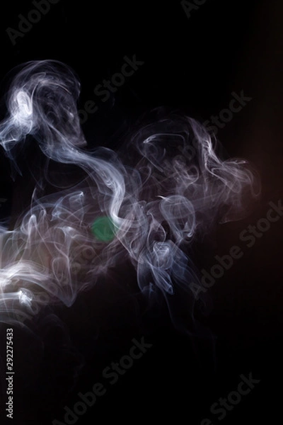 Obraz Smoke motion on black background.