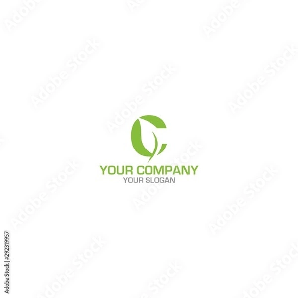 Fototapeta C Leaf Logo Design vector