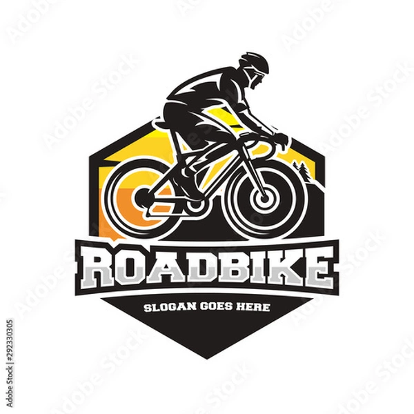 Fototapeta Road bike logo vector
