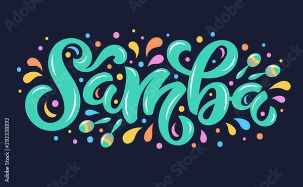 Fototapeta Samba Calligraphy