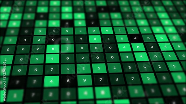 Obraz Numerology concept abstract background. Data system.