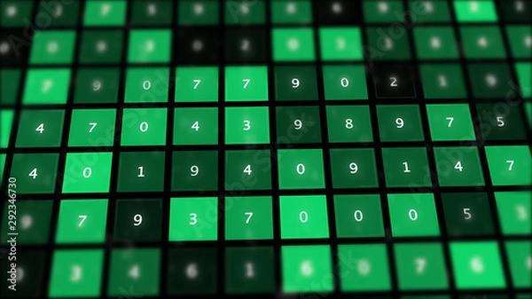 Fototapeta Sliding puzzle game with numbers.