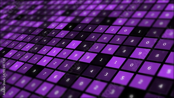 Obraz Numerology concept abstract background. Data system.
