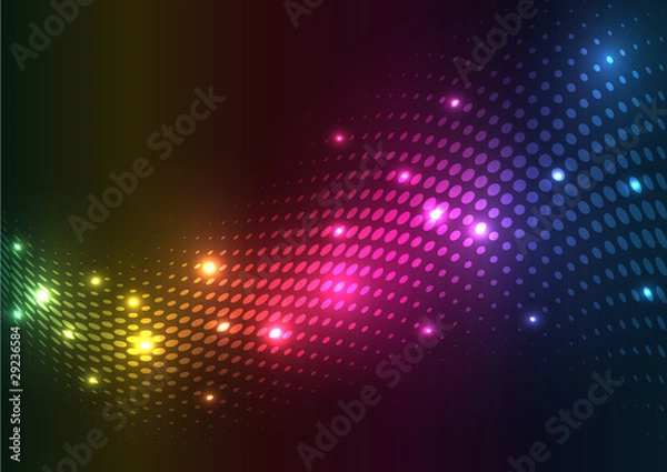 Obraz Abstract halftone lights. vector background