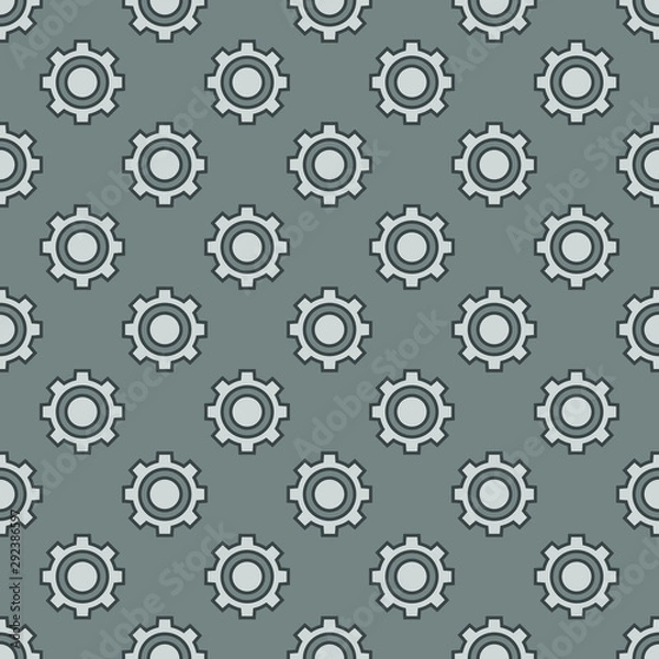 Obraz abstract seamless gray background with circles and gears