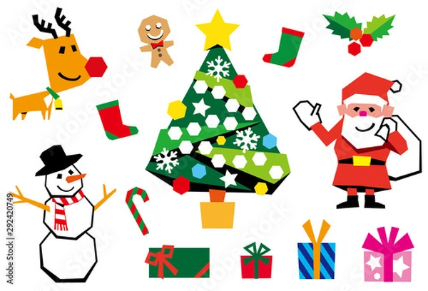 Fototapeta クリスマス　イラストセット