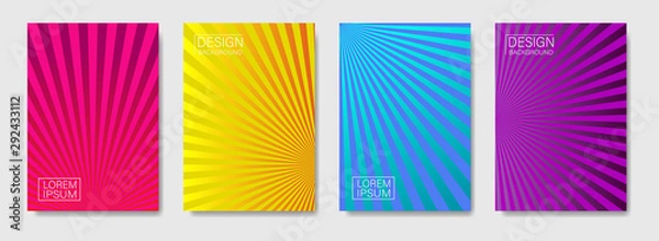 Obraz Trendy gradient abstract halftone lines pattern background cover design.Modern geometric cover design with trendy color.Template future geometric pattern for placard, poster. vector