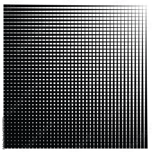 Fototapeta Grid, mesh element. cellular, reticular grate, lattice. array of bisect, overlap lines, stripes. geometric monochrome, black and white element, pattern. Intersect straight, parallel lines, stripes