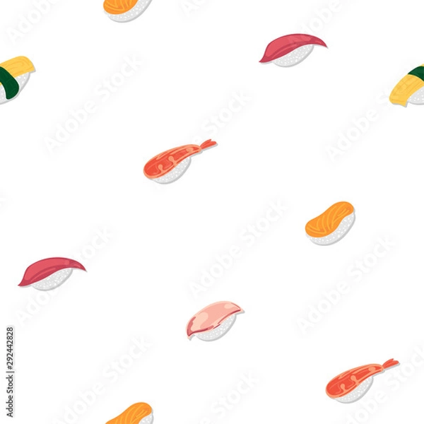 Obraz sushi sashimi japan food graphic object pattern background