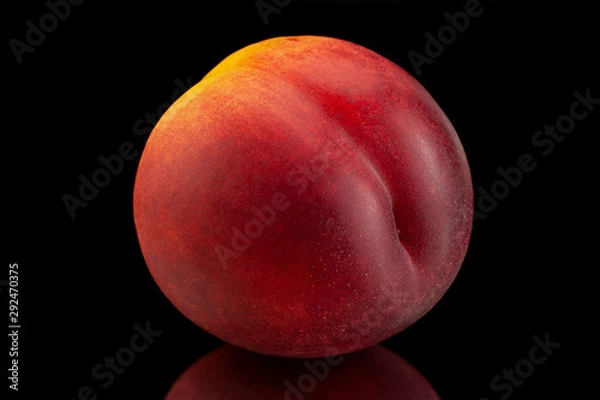 Obraz Ripe nectarine fruit on black