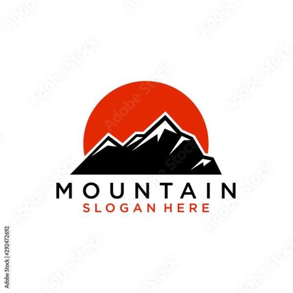 Obraz Mountain icon Logo Template Vector illustration