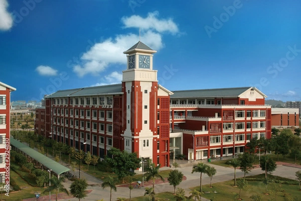 Obraz building in town