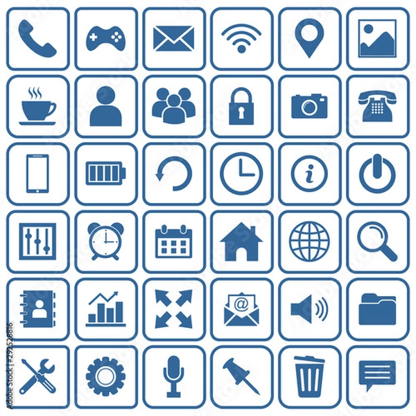 Fototapeta web icon set vector design symbol