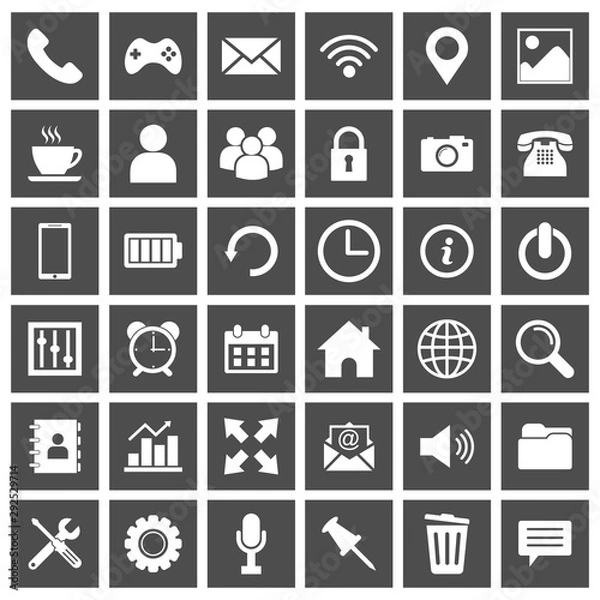 Fototapeta web icon set vector design symbol