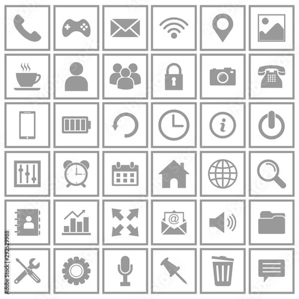 Fototapeta web icon set vector design symbol