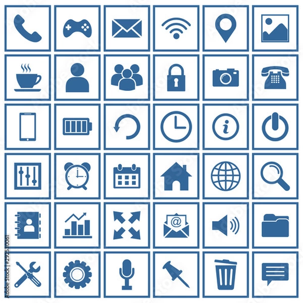 Fototapeta web icon set vector design symbol