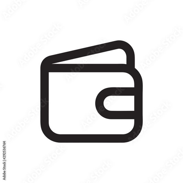 Obraz Wallet vector icon, payment symbol. Simple, flat design for web or mobile app