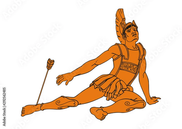 Obraz Achilles wounded
