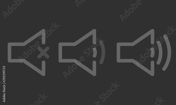Obraz volume icons set, vector