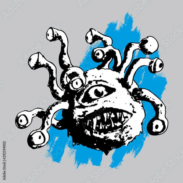 Obraz Vector illustration with Hand draw dnd beholder