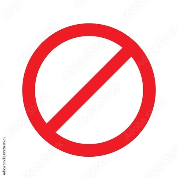 Fototapeta Stop sign, stop icon - vector stop illustration. red warning symbol