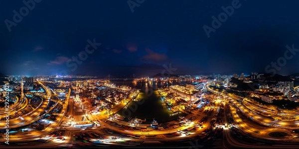 Obraz Kwai Tsing Container Terminals from drone view