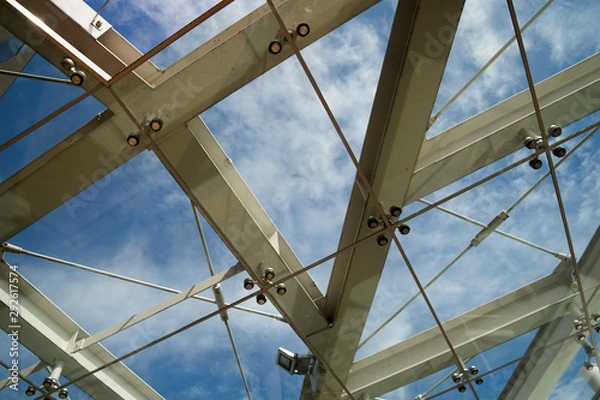 Fototapeta 骨組み・鉄鋼・ガラスの屋根