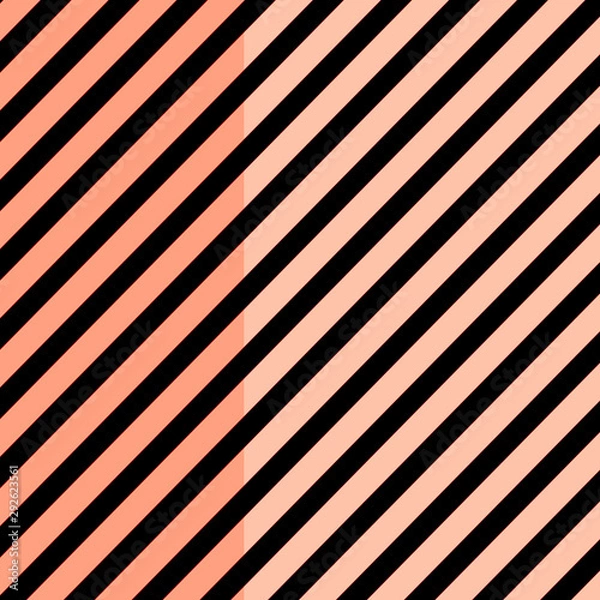 Fototapeta オレンジと黒の斜めボーダーの２トーン背景