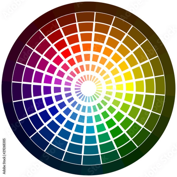 Fototapeta Vector color wheel
