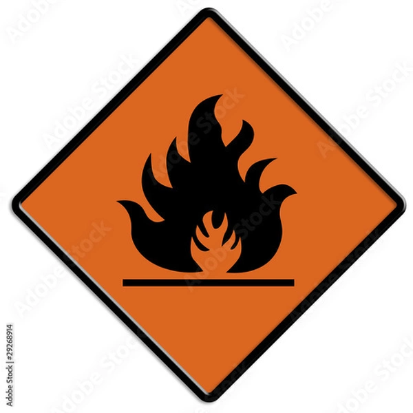 Obraz Schild Feuer Warnung