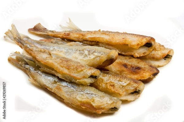 Obraz fried small smelt fish