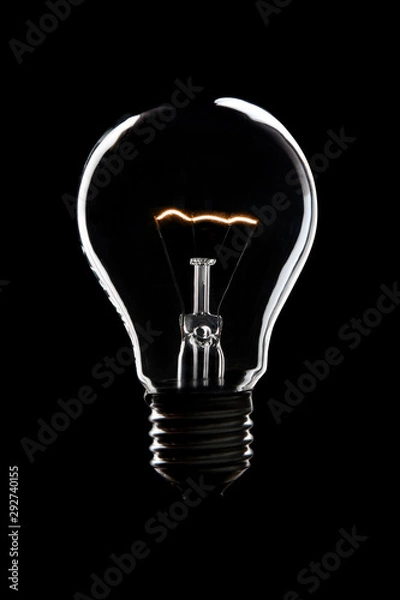 Obraz light bulp buring in the night