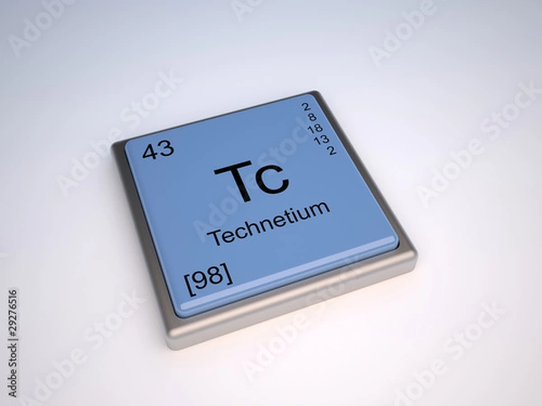 Fototapeta Technetium chemical element of the periodic table with symbol Tc