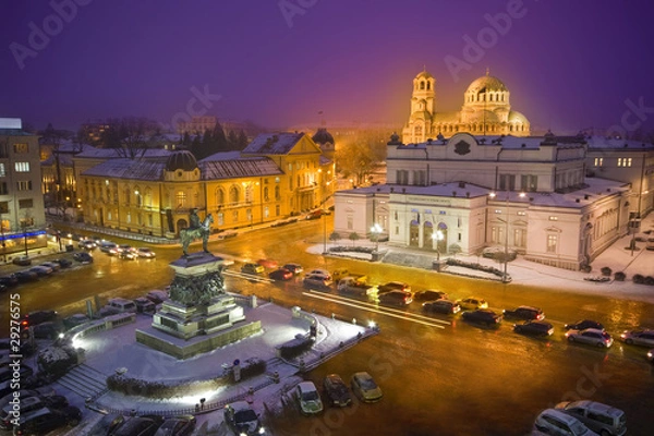 Fototapeta Sofia by night