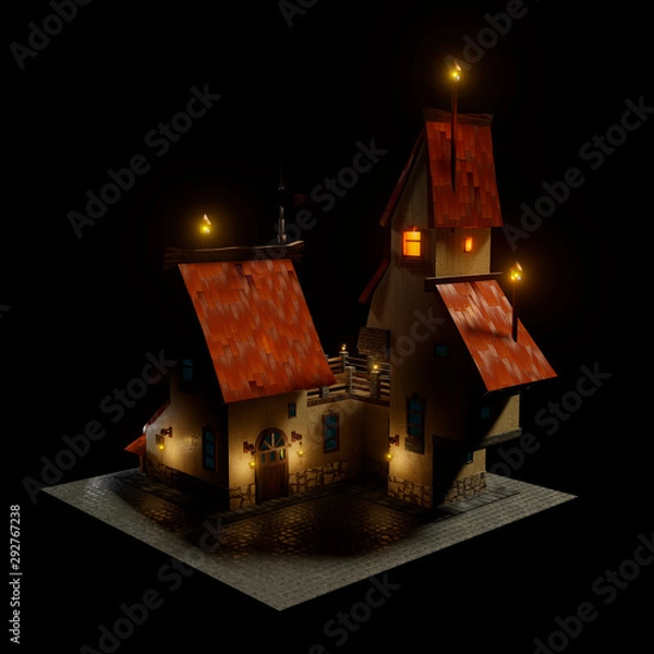 Obraz 3D rendering illustration Stylised House