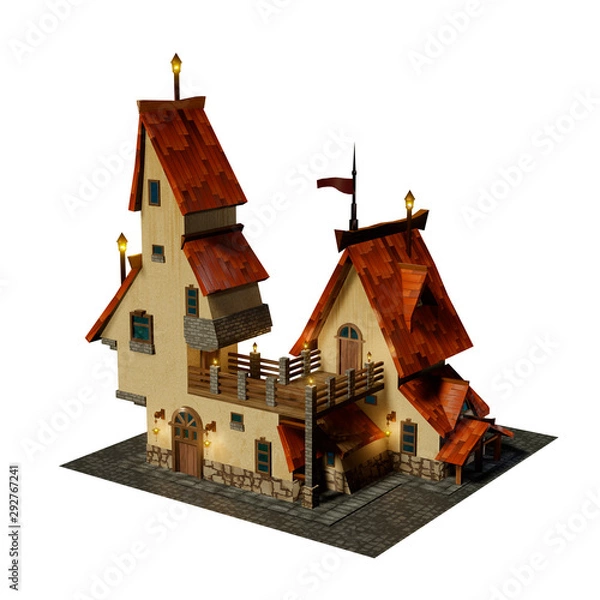 Obraz 3D rendering illustration Stylised House
