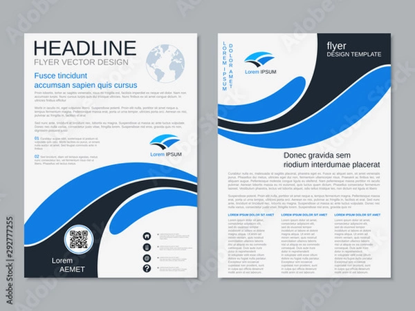 Obraz Modern professional flyer vector design template