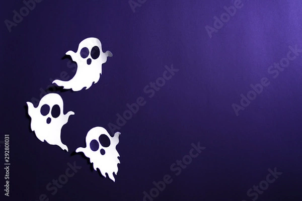 Fototapeta ghost papercut for halloween