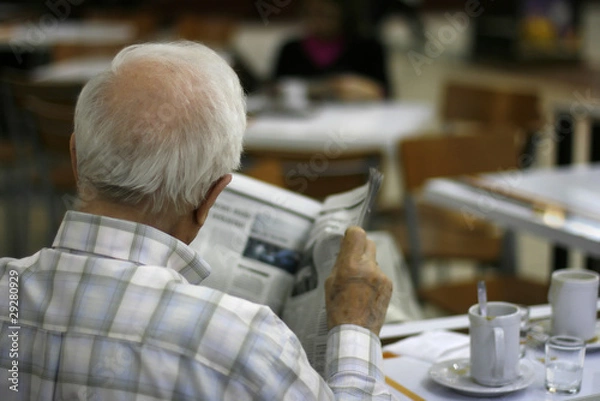 Obraz Hombre leyendo periódico
