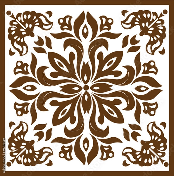 Obraz Wood carving pattern