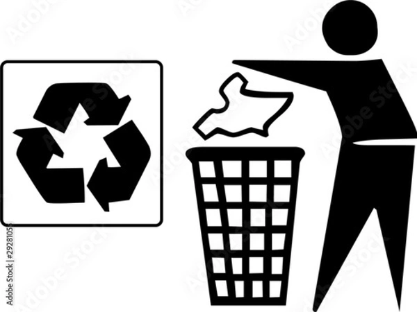 Obraz Recycling symbol